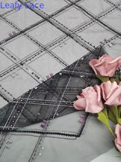 le fil léger de broderie de polyester de tissu chimique de dentelle de 3D Merrowed a teint