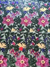 La paillette de Geo a brodé le tissu nuptiale 125CM OEKO TEX Standard 100