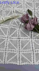 100% coton ivoire GEO Tissu de dentelle brodée de haute qualité pleine largeur pour vêtements de mode pour femmes