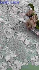 51 pouces 100% poly couleur violette claire florale broderies chimiques robe tissu pour la mode robe
