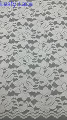 55 pouces de largeur nylon spandex couleur blanche étirement design floral tissu de dentelle élastique avec carapace pour les femmes de mode