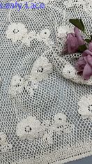 Eco-friendly 100% coton crochet broderie dentelle tissu avec motif floral doux et confortable