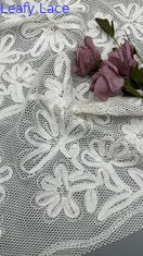 Tissu de dentelle brodé 120-130 cm élégant et durable pour les mariages et les anniversaires