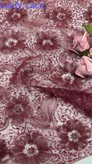 Nouvelle collection Luxueuse Élégante et Durable Flower Sequin Tissu de dentelle Pour les mariages et les anniversaires
