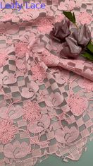 Broderie en plaqué rose à feuilles durable et élégant Tricot luxueux Broderie en tissu dentelle en tissu Mariage anniversaire Occasions Sequin Tissu en plaqué en perles