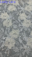 Broderie de paillettes blanches de luxe durables et élégantes de luxe de tricot de fleurs de broderie de tissu de dentelle de tissu de mariage d'anniversaire d'occasions paillettes à carreaux de perles de tissu