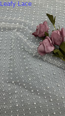 Tissu de broderie à perles en dentelle de feuilles de coton visqueux pour textile domestique