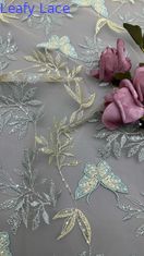 Broderie Tissu dentelle papillon élégant 100% coton style de luxe