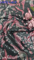 Fabrique de broderie de luxe en dentelle à rayures de zèbre Fabrique de broderie élégante 100% coton