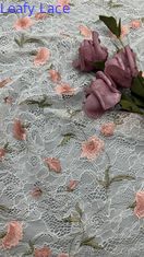 Élégance florale brodée Lace tissu de fête 100% coton de haute qualité Style luxueux