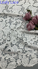 Tissu en dentelle 3D fleuri élégant brodé Tissu Laser Tech Party Tissu en dentelle de style luxueux