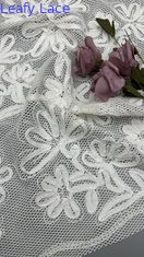 Tissu en dentelle à cordes en coton 100% Tissu en dentelle brodée élégant pour les vêtements