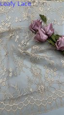Fête de mariage Essentiel Broderie à la feuille Lace Tissu élégant Tissu brodé