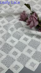 Lace blanche 100% coton Tissu en dentelle creuse Tissu brodé en dentelle maillage Tissu en dentelle Tissu d'occasion Tissu de soirée