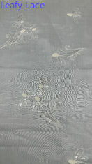 Tissu en maille de tulle à feuilles légères, respirantes et élégantes, tissus de dentelle brodés