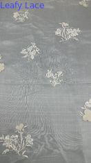Tissu en maille de tulle florale de haute qualité Tissu en maille de dentelle à feuilles