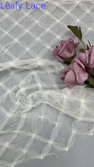 Tissu en dentelle de Chantilly français respirer en plaqué en paillettes en maille en dentelle en tissu à feuilles