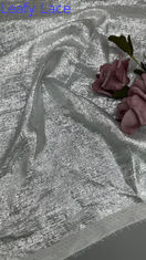 Éclairage en tissu de dentelle en treillis 100% polyester Tissu de dentelle en treillis à feuilles
