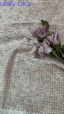 100% polyester de broderie en maille de paillettes de dentelle de tissu hollow-up élégante dentelle Fabic