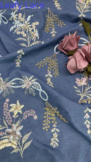 Culture orientale coton broderie dentelle tissu maille florale séquence florale pour les dames