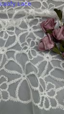 Tissu en maille flottée en dentelle métallique pour les robes