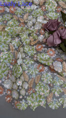 Dentelle en résille à paillettes scintillantes pour robes 100% polyester tissu brodé de paillettes colorées