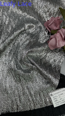 Couleur Cobra Sliver Tissu en dentelle métallique Pour les robes Robes de mariage de fête de luxe