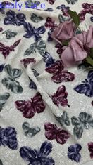 Butterfly Sequin Embroidered Fabric Mesh Lace New Collections for Garments Gowns Fashion Design