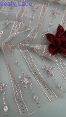Dentelle Tulle Française avec Sequins en Maille Ultra Fine pour Tenues de Soirée et de Mariage Inspirées de la Haute Couture