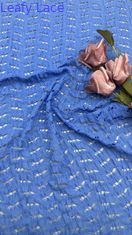 Effet ajouré en résille bleu dentelle de haute qualité pour robes de soirée artistiques de mariage et vêtements
