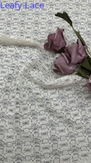 100% Coton Dentelle Blanche Broderie Effet Ajouté Pour Vêtements de Mariage Soirée