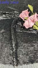 Tissu brodé de sequins de haute qualité pour des robes de soirée et de gala accrocheuses