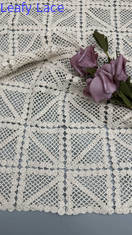 Fabrique en dentelle à cordes en coton 100% Design de fenêtres pour les robes de soirée Vêtements pour filles