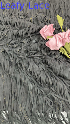 Tissu en dentelle en fil plissé pour robes de mariée Couleurs personnalisées