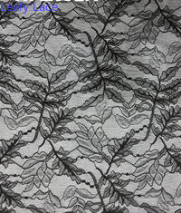 L'équilibre noir élastique de tissu de dentelle de bout droit de 145CM pour des femmes s'habillent