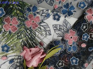Coloré lacez 80 yards de marine de rose de polyester de tissu de Lurex
