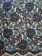 Tissu de dentelle de bord de feston de cil
