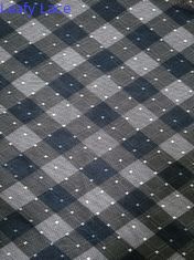 Polyester Dot Printing Flocked Mesh Fabric pour la robe de petite fille