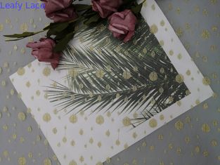 Tissu de dentelle de Dot Metallic Lace Fabric White d'or pour des robes de mariage