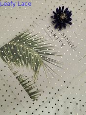 Tissu métallique en ivoire de scintillement de Tulle Mesh Foil Printed Polka Dot