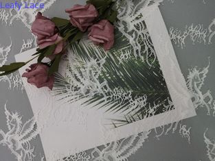 Tissu nuptiale de robe de mariage de Chantilly de tissu blanc léger de dentelle