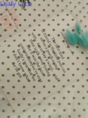 Polka verte Dot Tulle Flocked Mesh Fabric de scintillement pour peu de fille