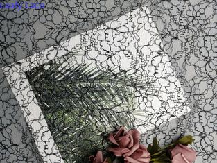 Tissu de partie de dentelle attaché par poids léger floral bleu de broderie de dentelle de corde
