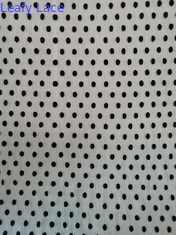Dot Tulle Crinkle Flocked Pleated noir Mesh Fabric