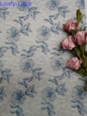 La voile bleue a brodé la maille florale de Tulle de tissu de dentelle