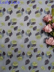 Broderie Tulle métallique de voile colorée par tissu floral de la dentelle 3D de 125CM