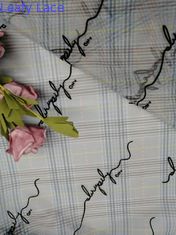 Le modèle de lettre d'OEM s'est assemblé Mesh Fabric Printed Tulle Lace