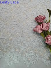 Les femmes attachantes métalliques de broderie de Tulle de crochet de tissu bleu de dentelle habillent le tissu