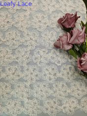 Le tissu floral de dentelle de crochet du rose 3D déjouent les enfants enduits de broderie habillent la dentelle