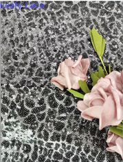 La robe de soirée de tissu brodé de paillette de partie lacent le tissu de dentelle de paillette de velours